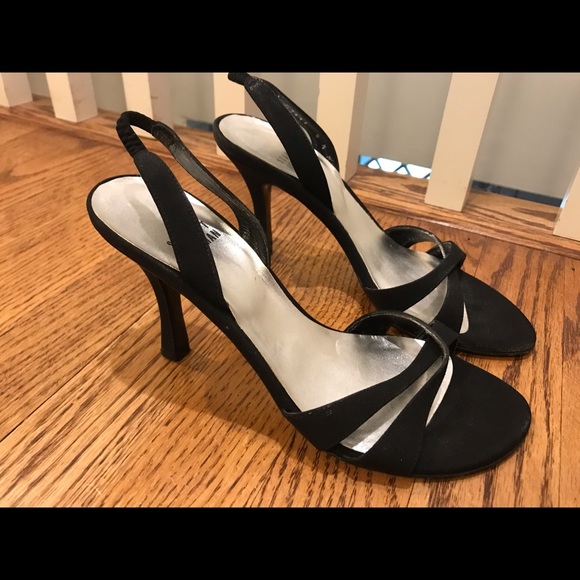 Stuart Weitzman Black Satin Heels - Picture 5 of 5